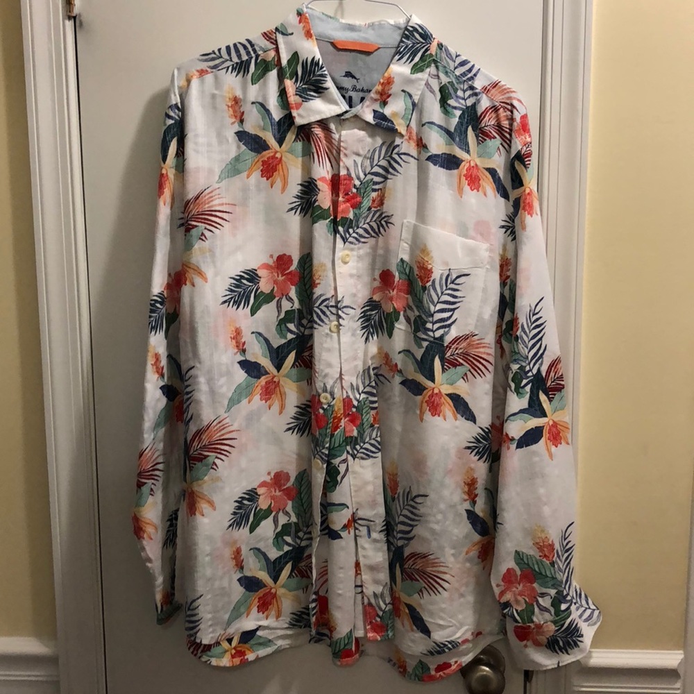 Tommy Bahama XL linen long sleeve casual shirt